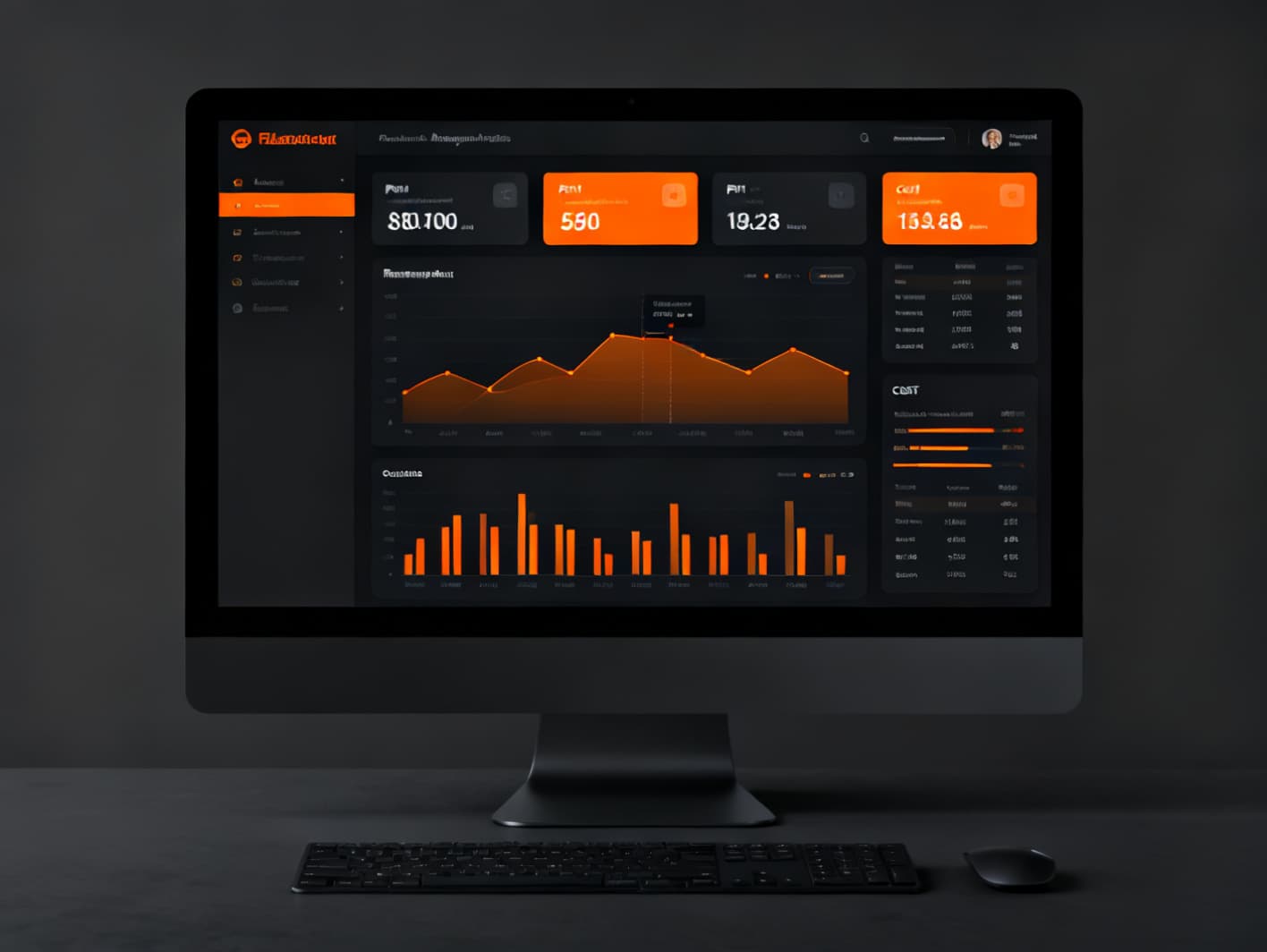 Dashboard financiero de TruckBI con KPIs y gráficos de rentabilidad